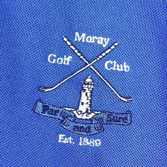 Mens Large Performance Golf Shirt by Glenmuir 1891 w/Moray Golf Club Logo - Picture 2 of 12